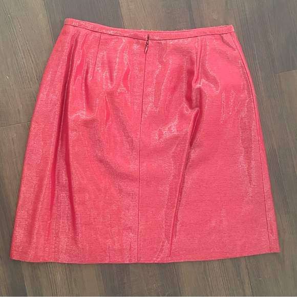 Vintage 80’s CACHE red skirt with sheen. Size 8 - Picture 3 of 5